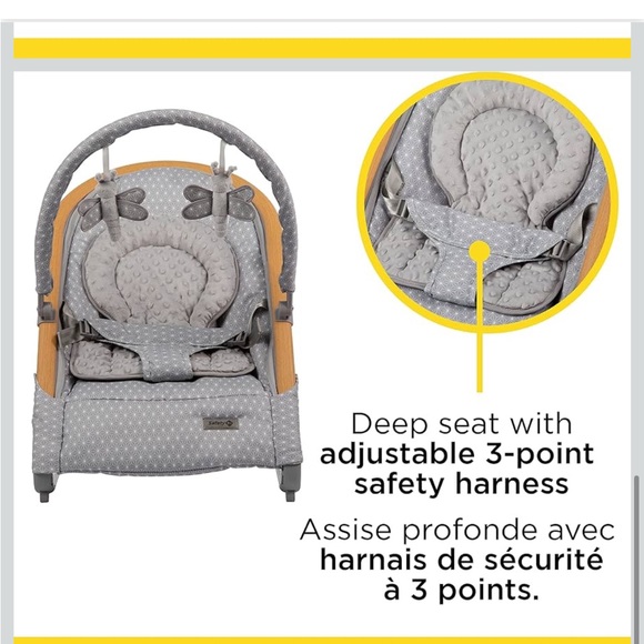 Gray Baby Rocker with Stationary Mode Safety 1st Amherst Rocker, Stardust - Picture 6 of 6